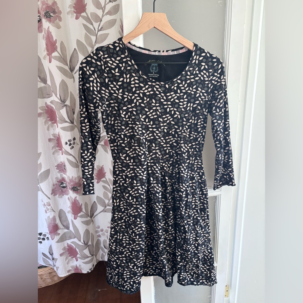 Gudrun Sjoden Black and Cream Blueberry dress